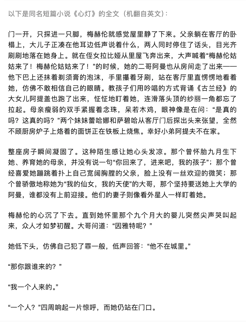 2025国际布克奖获奖作品《心灯》小说全文