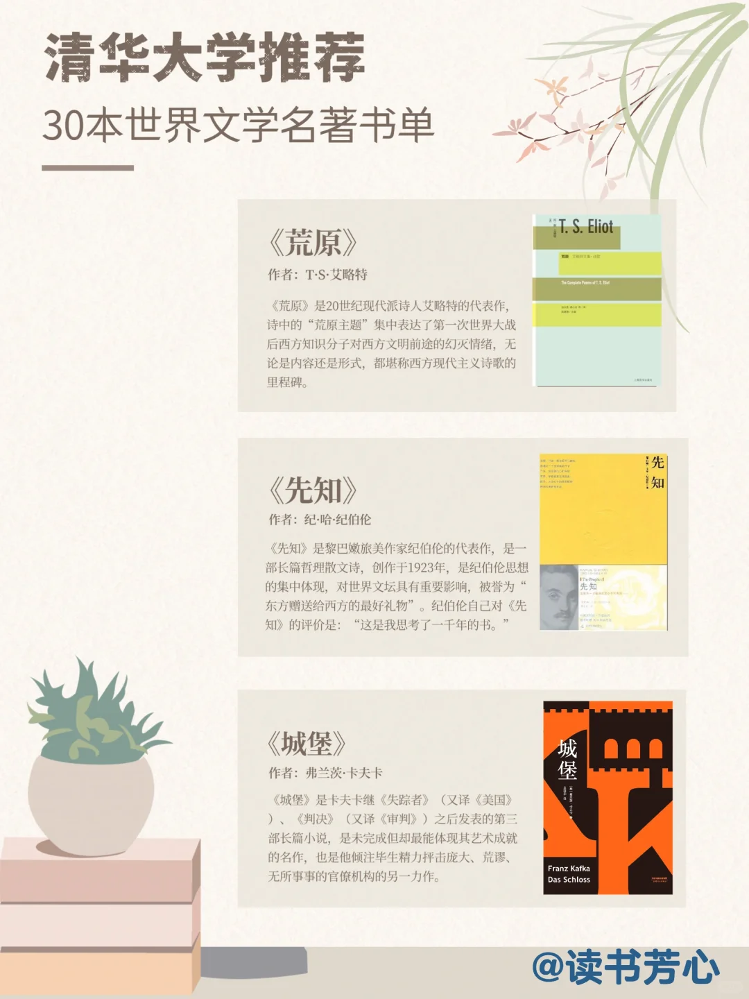 千万别错过，清华大学推荐30本世界名著📚