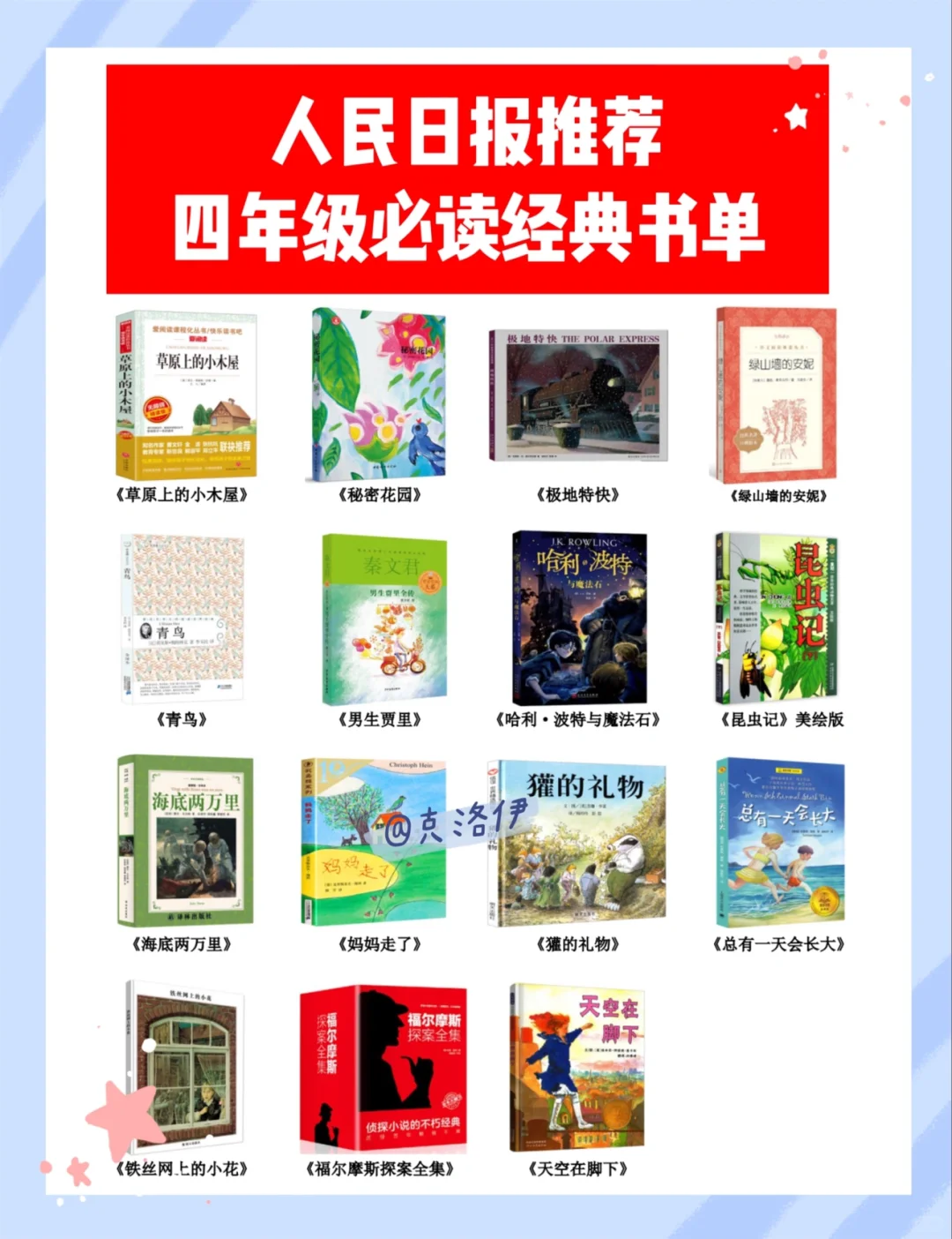 收藏！小学生1-6年级必读书单｜经典课外阅读
