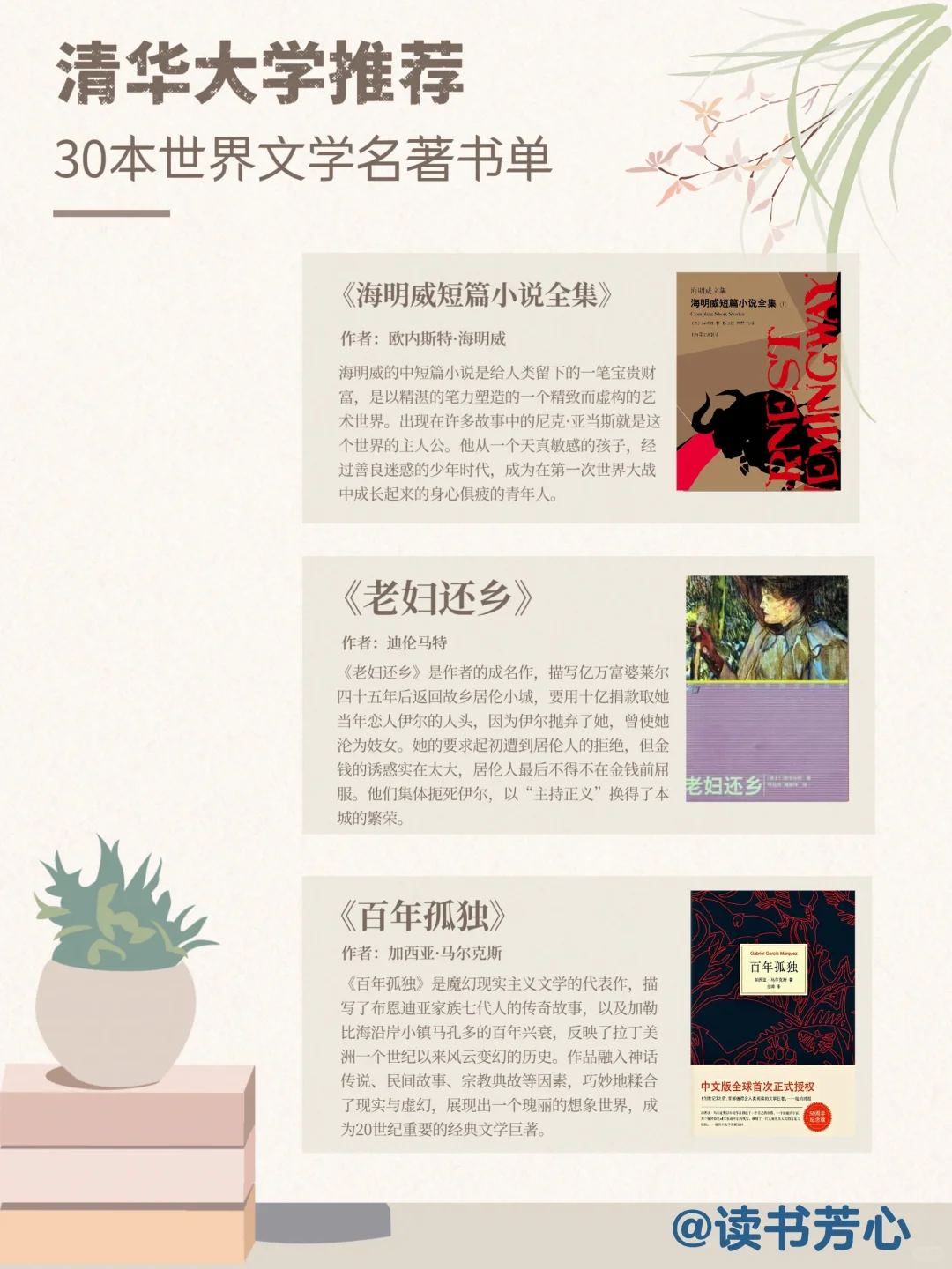 千万别错过，清华大学推荐30本世界名著📚