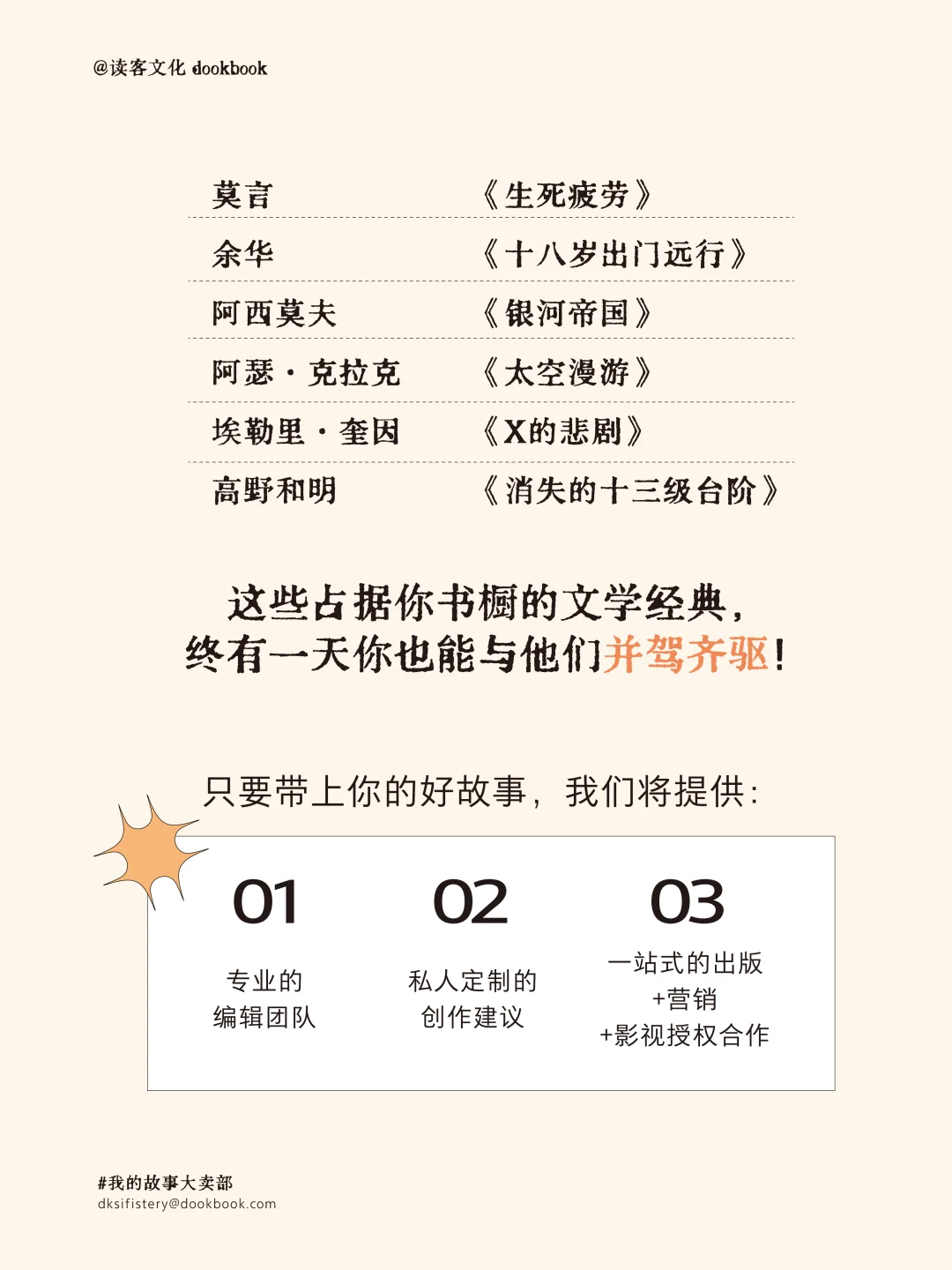成为下一个大作家从这里出发！