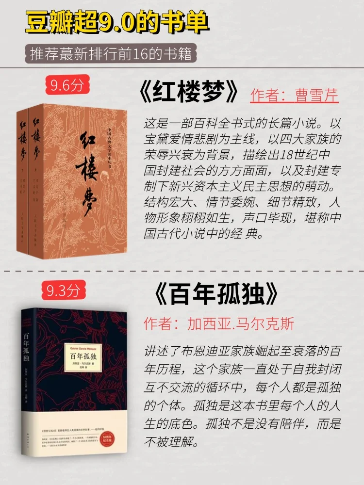 豆瓣9.0以上高赞书籍，排行前16名必读书单