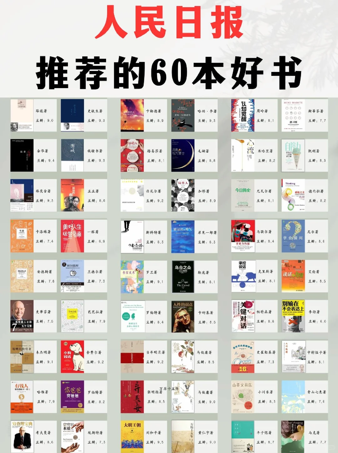 🔥人民日报推荐好书📚码住慢慢看‼️