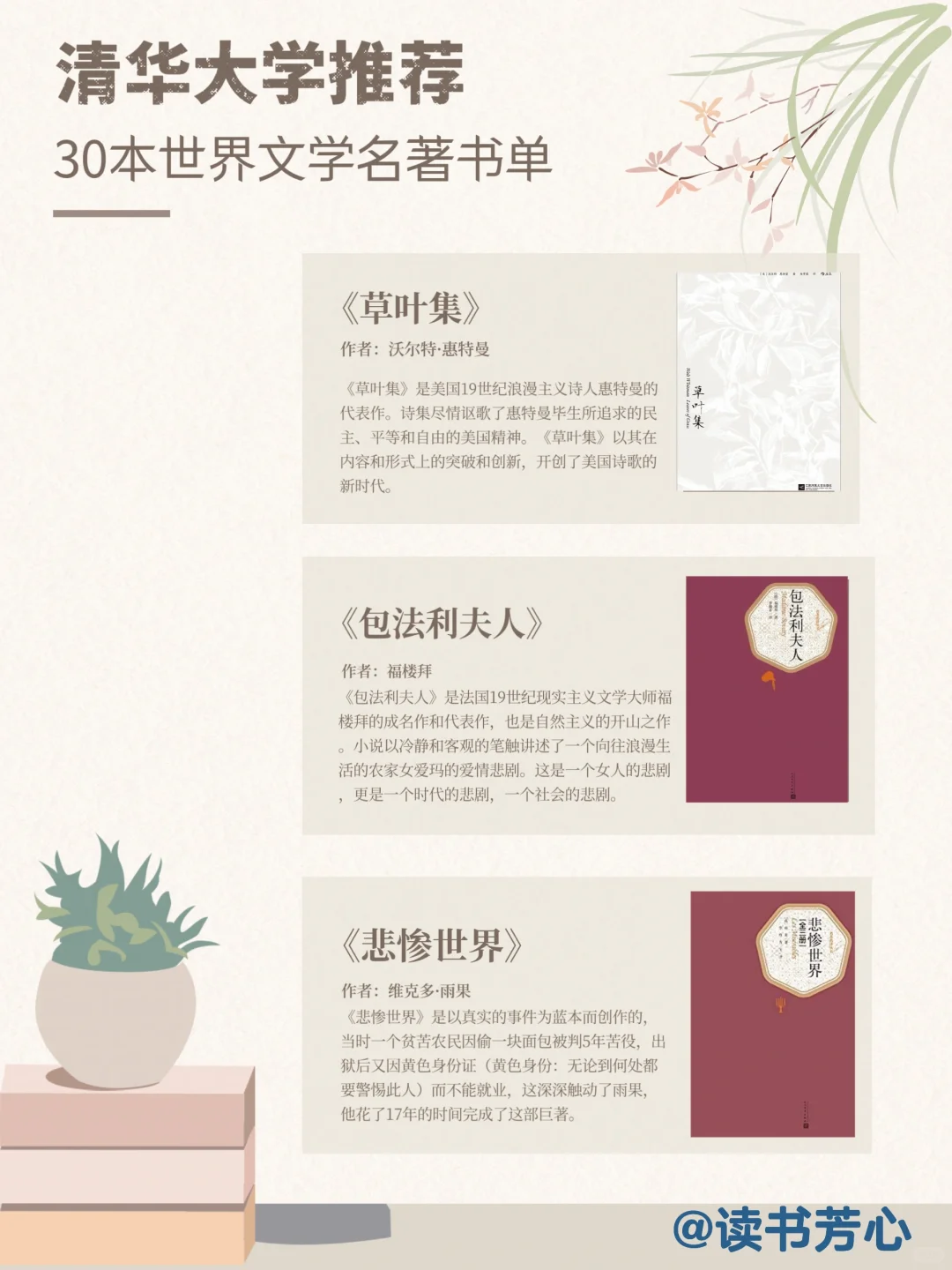 千万别错过，清华大学推荐30本世界名著📚