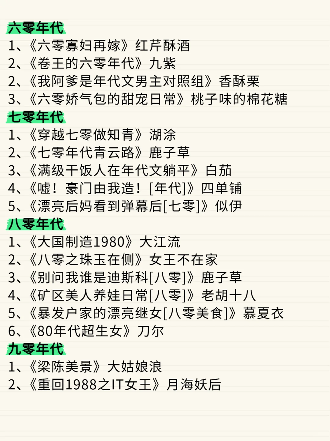 年代文合集｜17本爽文重生逆袭🔥必码