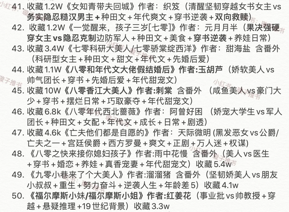 年中总结，你想看的年代文各种元素这都有！
