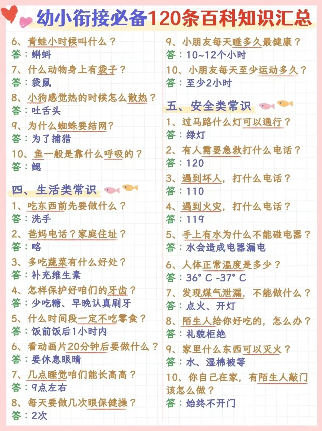 120条百科知识汇总