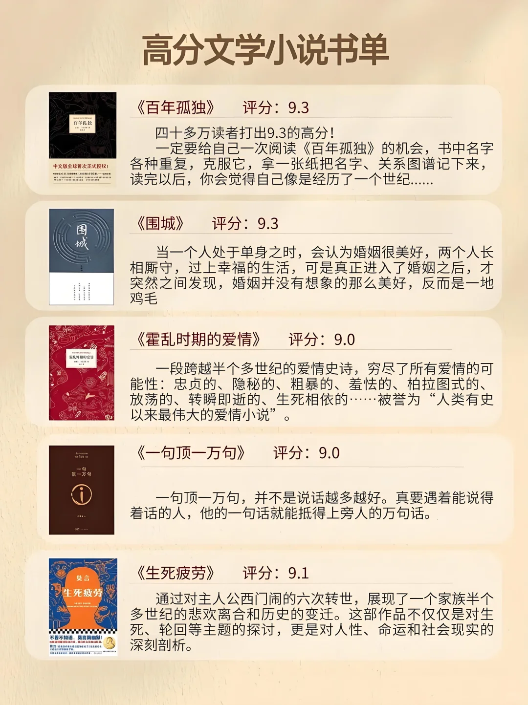 人生必读！豆瓣榜单书籍强烈推荐！