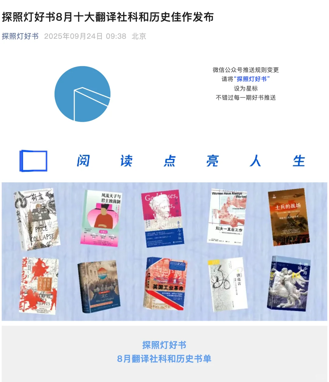 我社2本新书入选探照灯8月好书