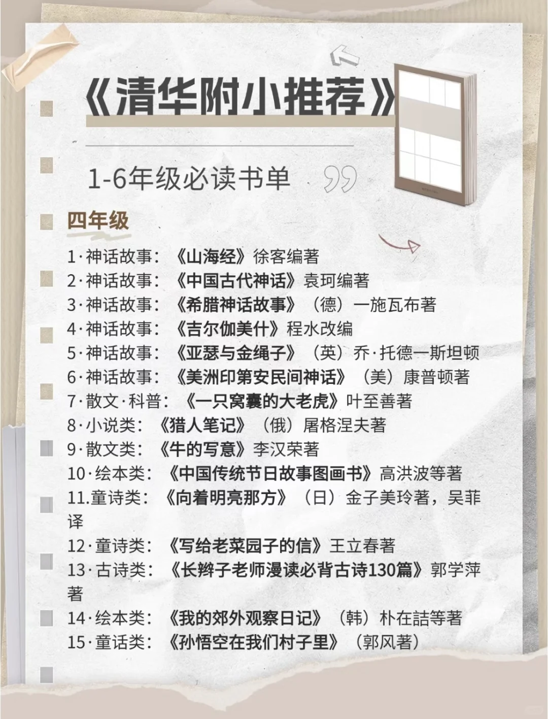 推荐|清华附小推荐书目