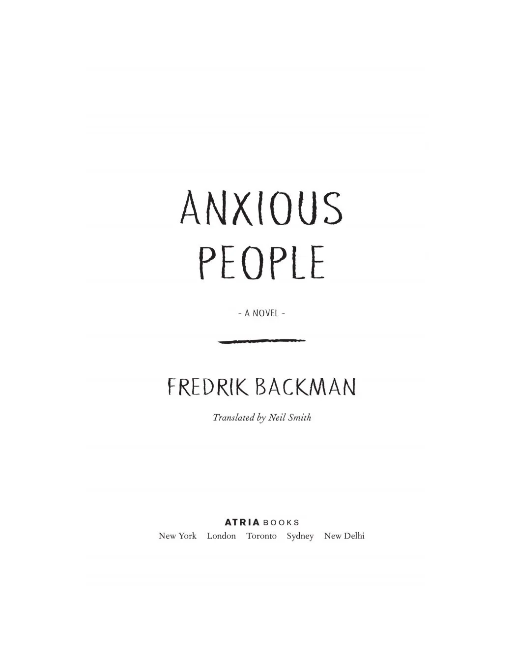 PDF分享 | Anxious People