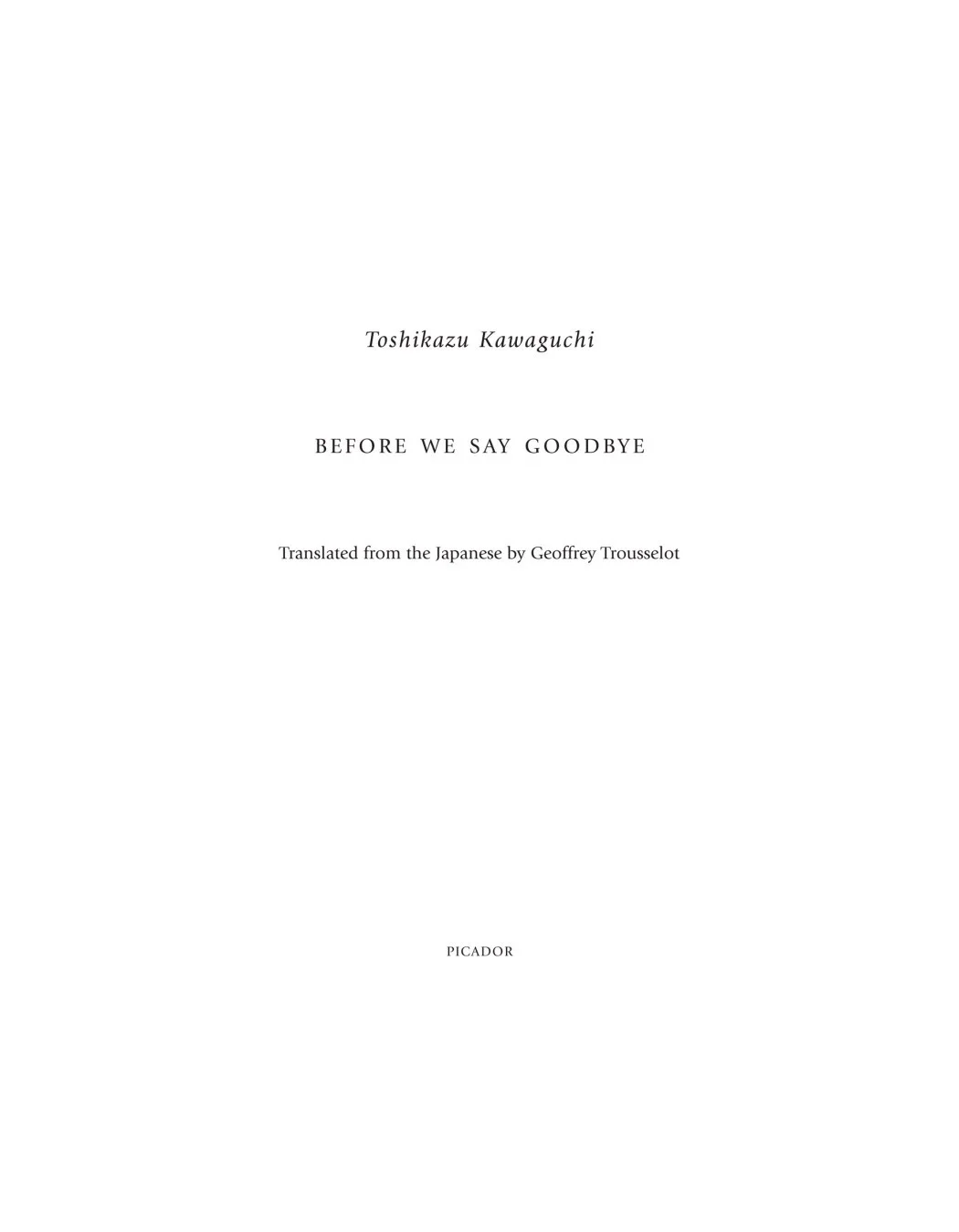 PDF分享 | Before We Say Goodbye