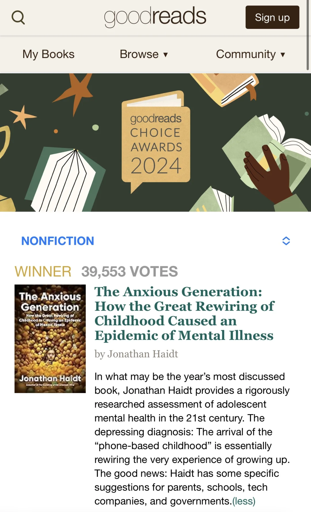 📚2024 Goodreads年度最佳图书获奖书单出炉