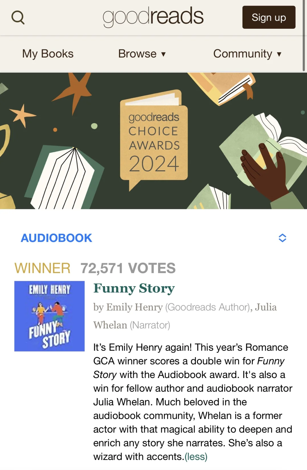 📚2024 Goodreads年度最佳图书获奖书单出炉
