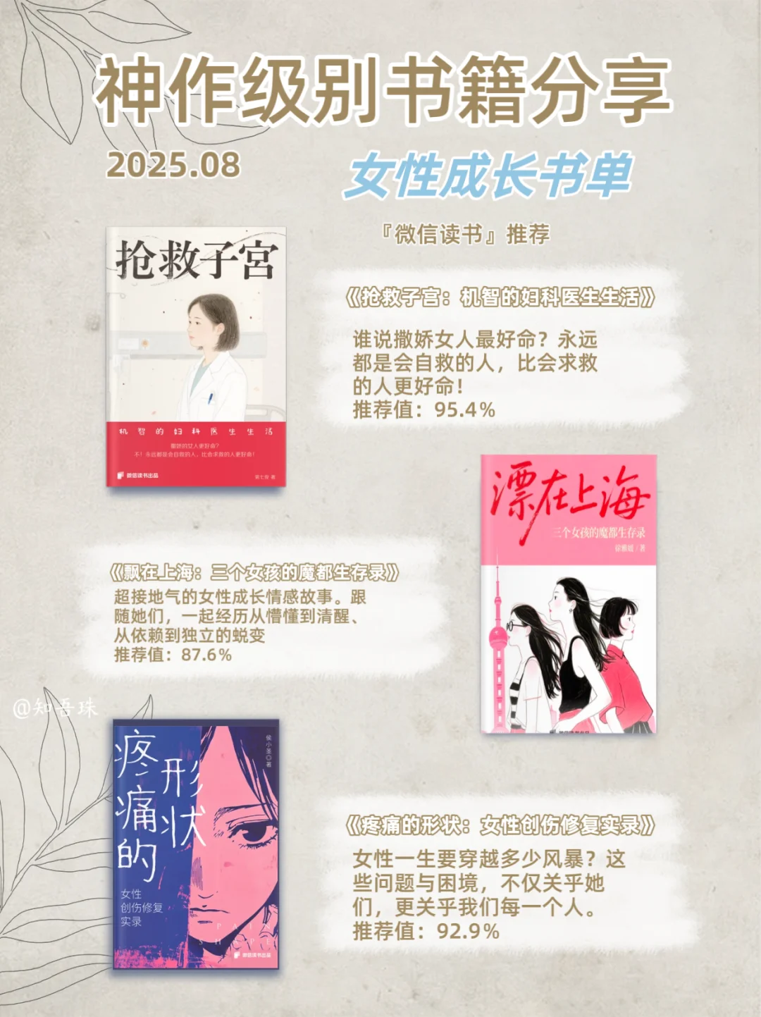 8月书单！高评分、不踩雷📚