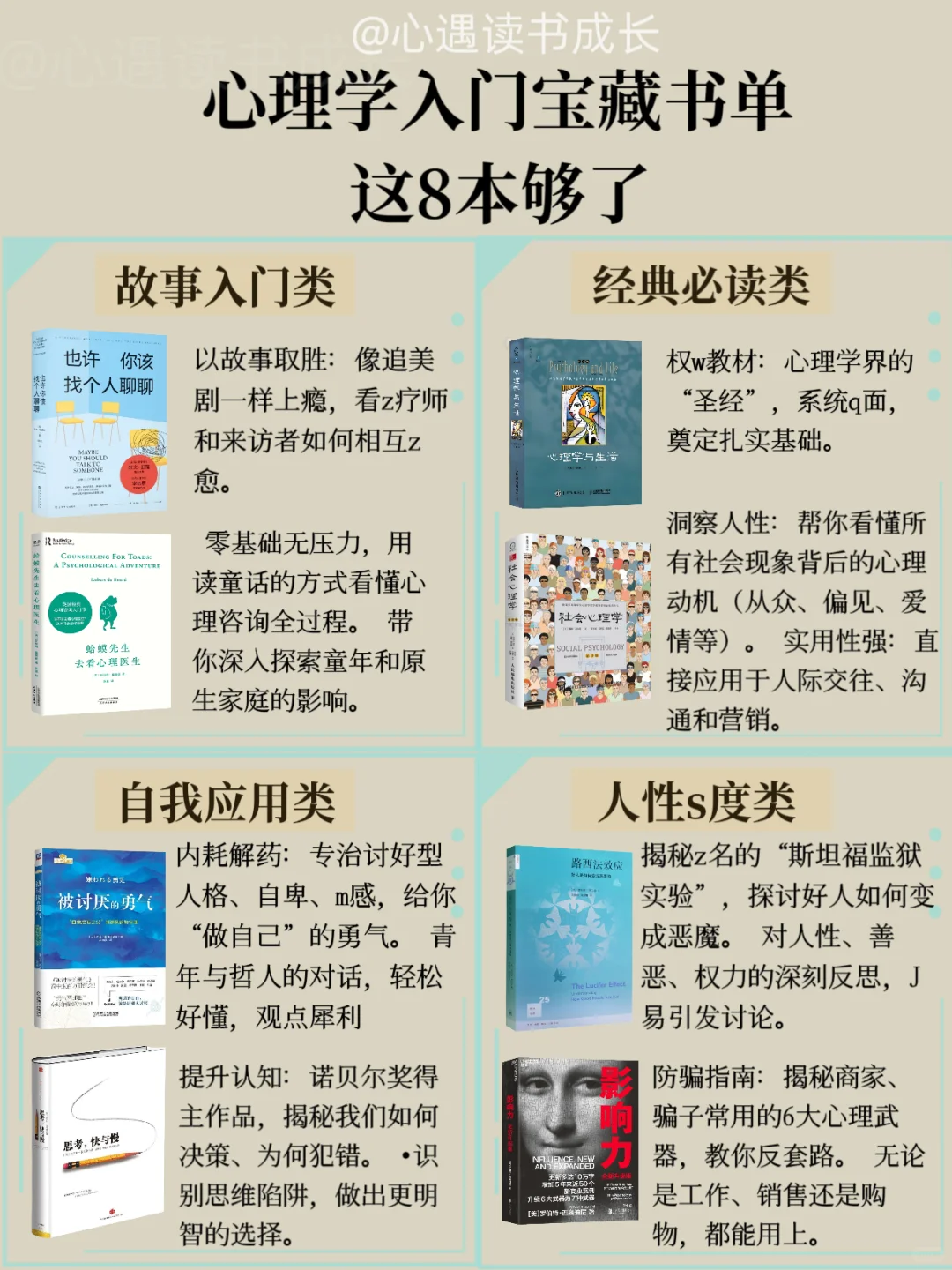 🔥心理学入门宝藏书单，这8本就够了