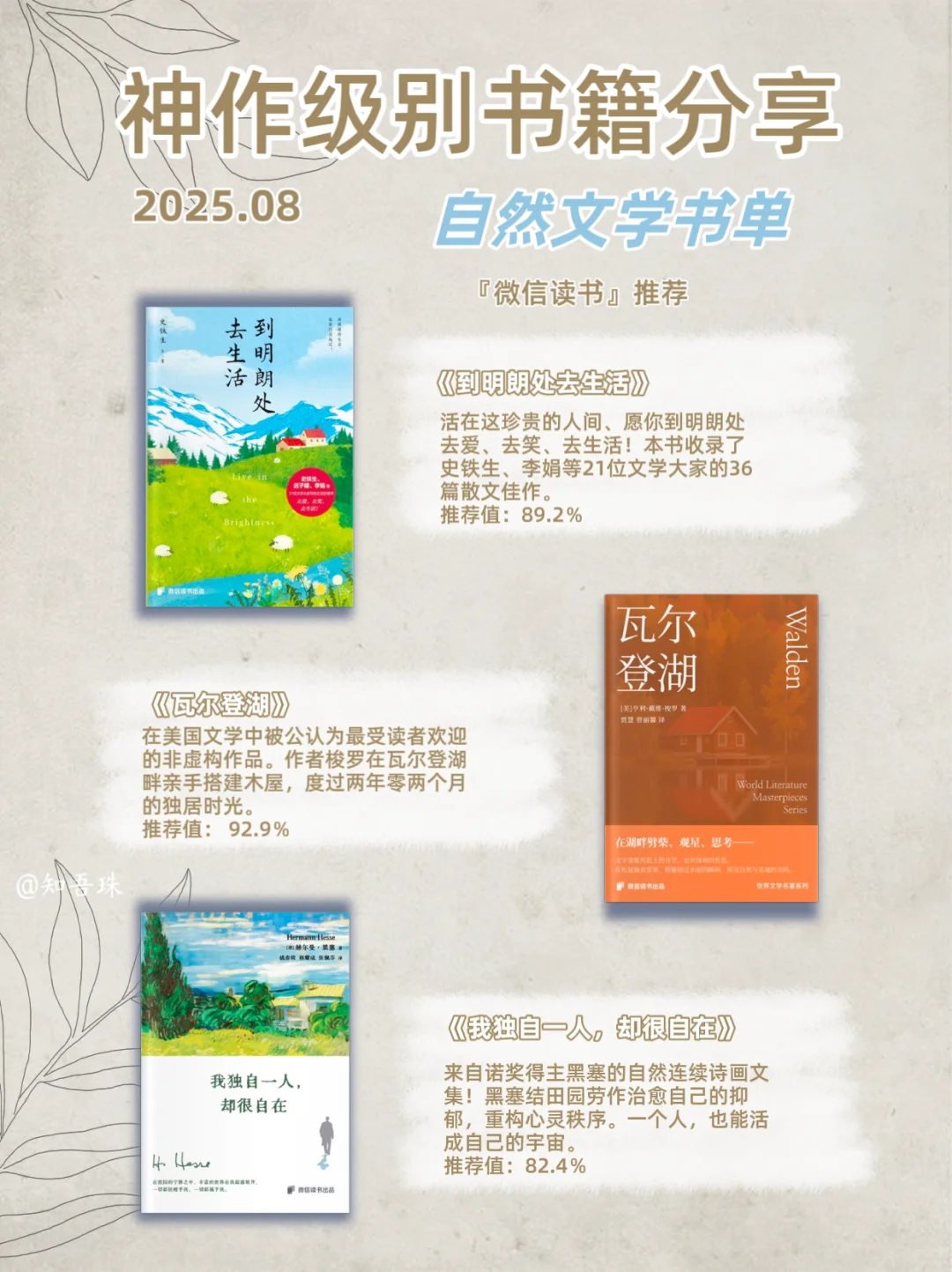 8月书单！高评分、不踩雷📚