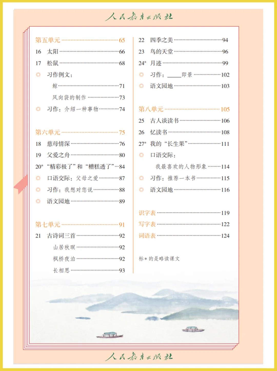 小学语文一二三四五六年级电子版课本教材