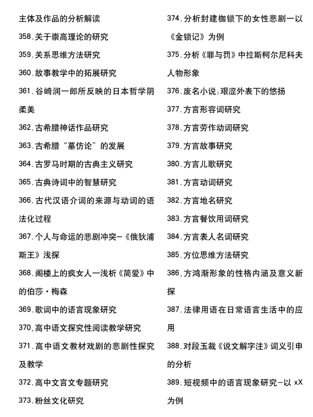 汉语言文学好写的论文选题都放在这了🤓