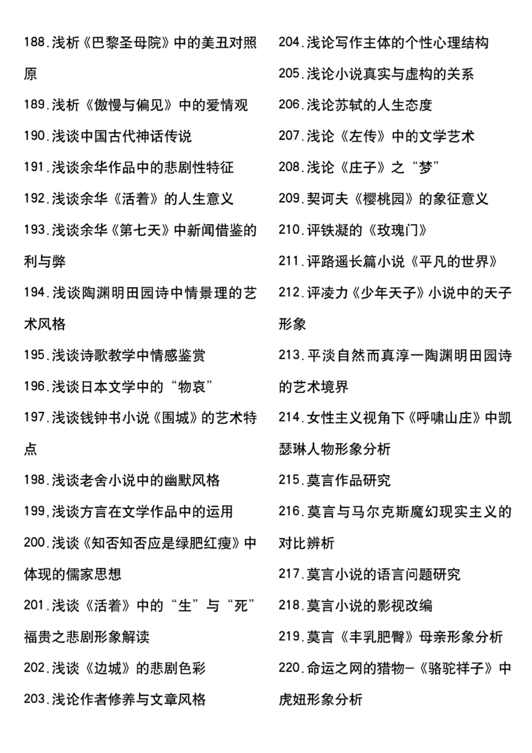 汉语言文学好写的论文选题都放在这了🤓
