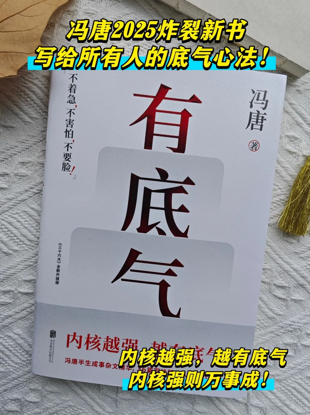 冯唐新书，写给所有人的底气心法！