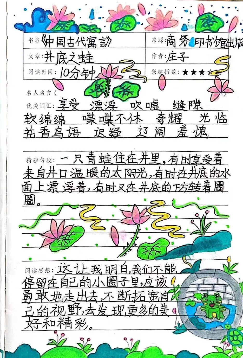 寓言故事读书笔记📚