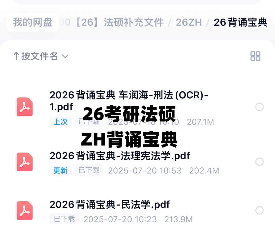 26ZH背诵宝典全科pdf