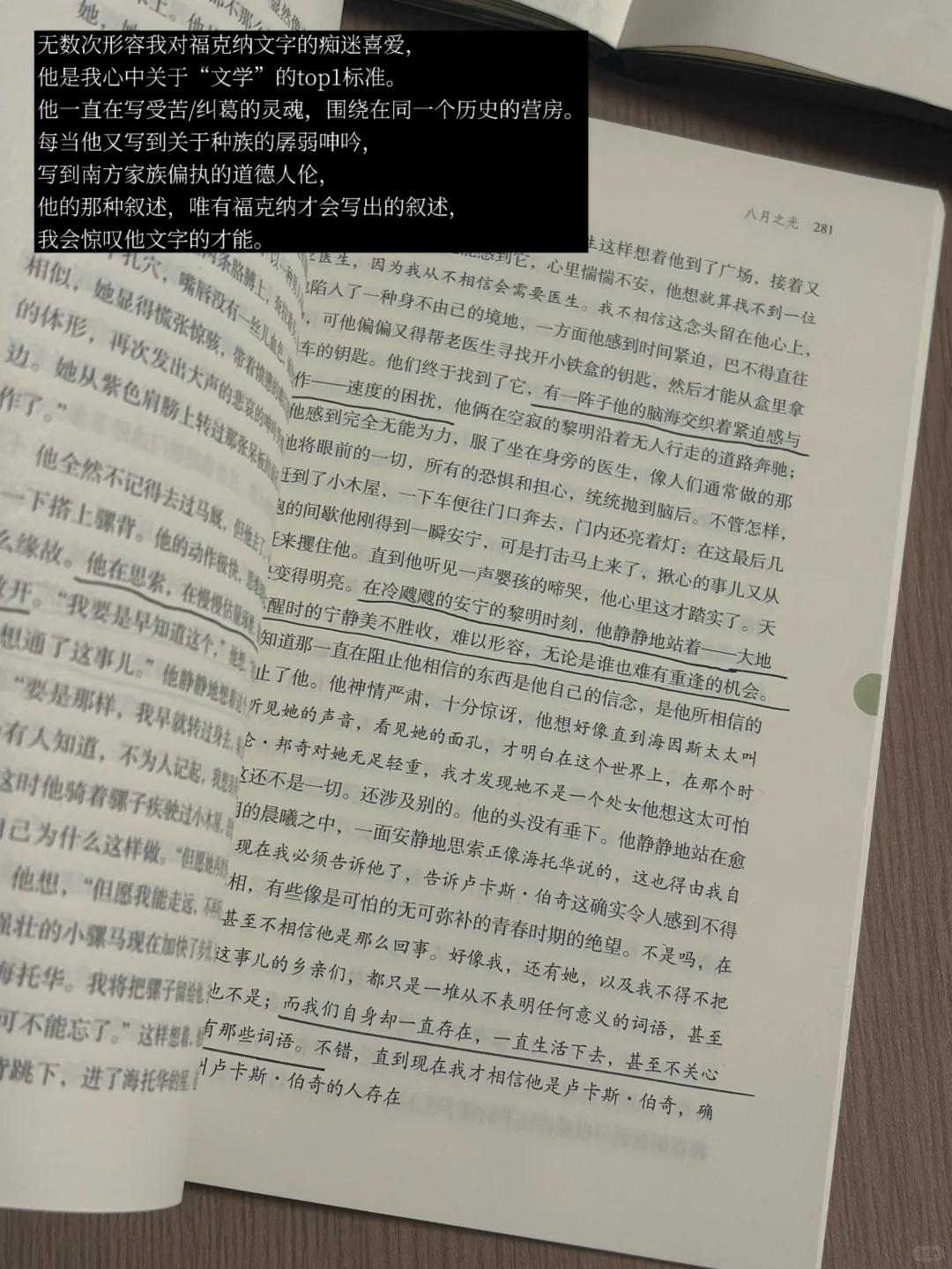 一旦阅读福克纳就会进入疯狂的心流模式