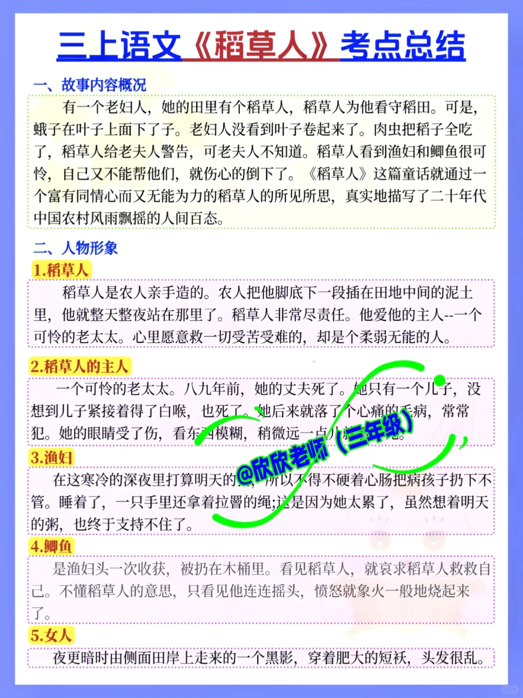 抓紧背❗️三上语文《快乐读书吧》考点总结
