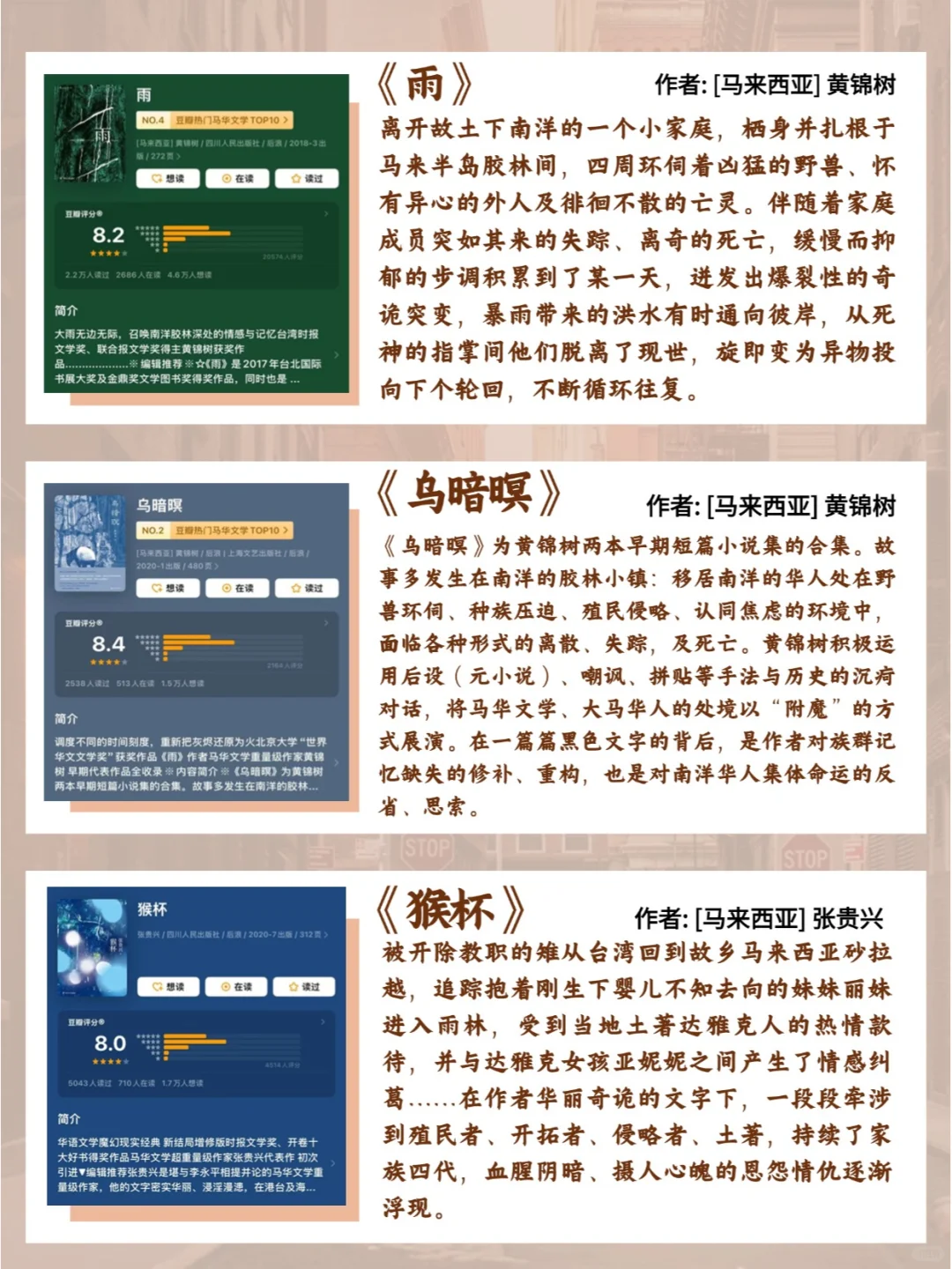 受不了了！！马来西亚华文书单这么生猛吗？