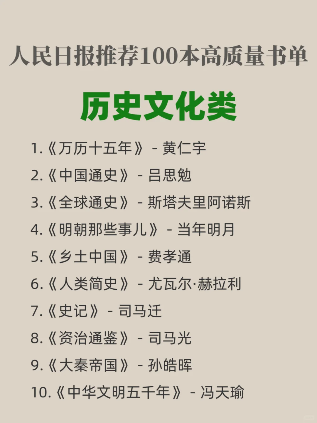 人民日报推荐100本高质量豆瓣高分好书
