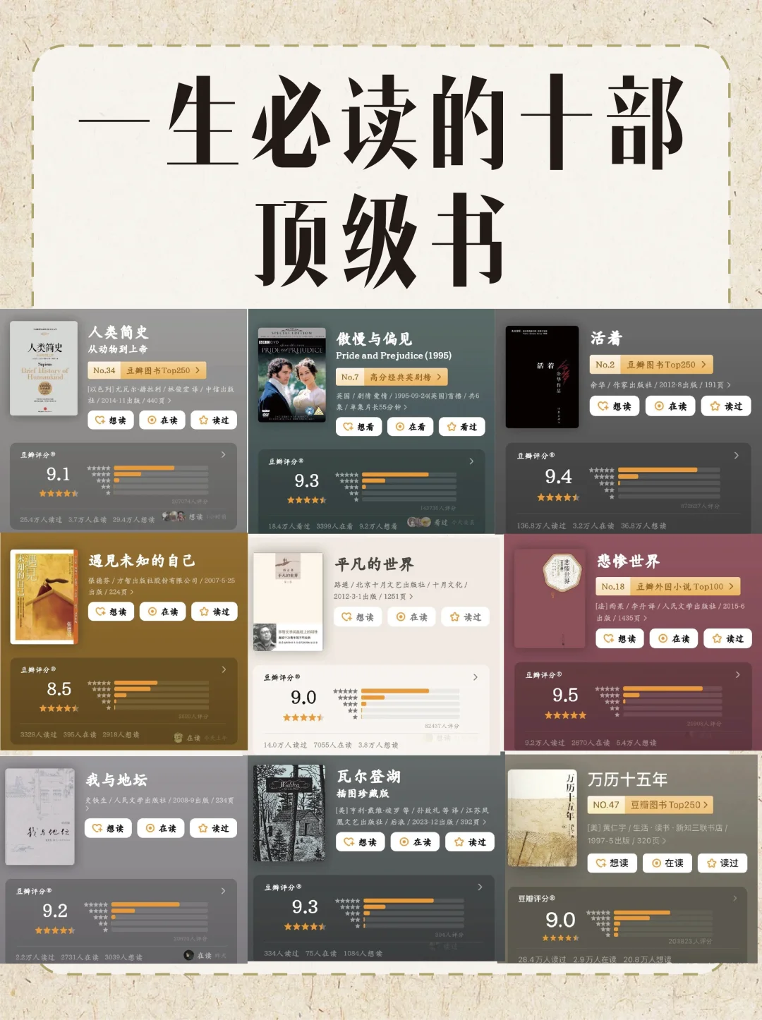 人民日报推荐：一生必读的十部顶级书