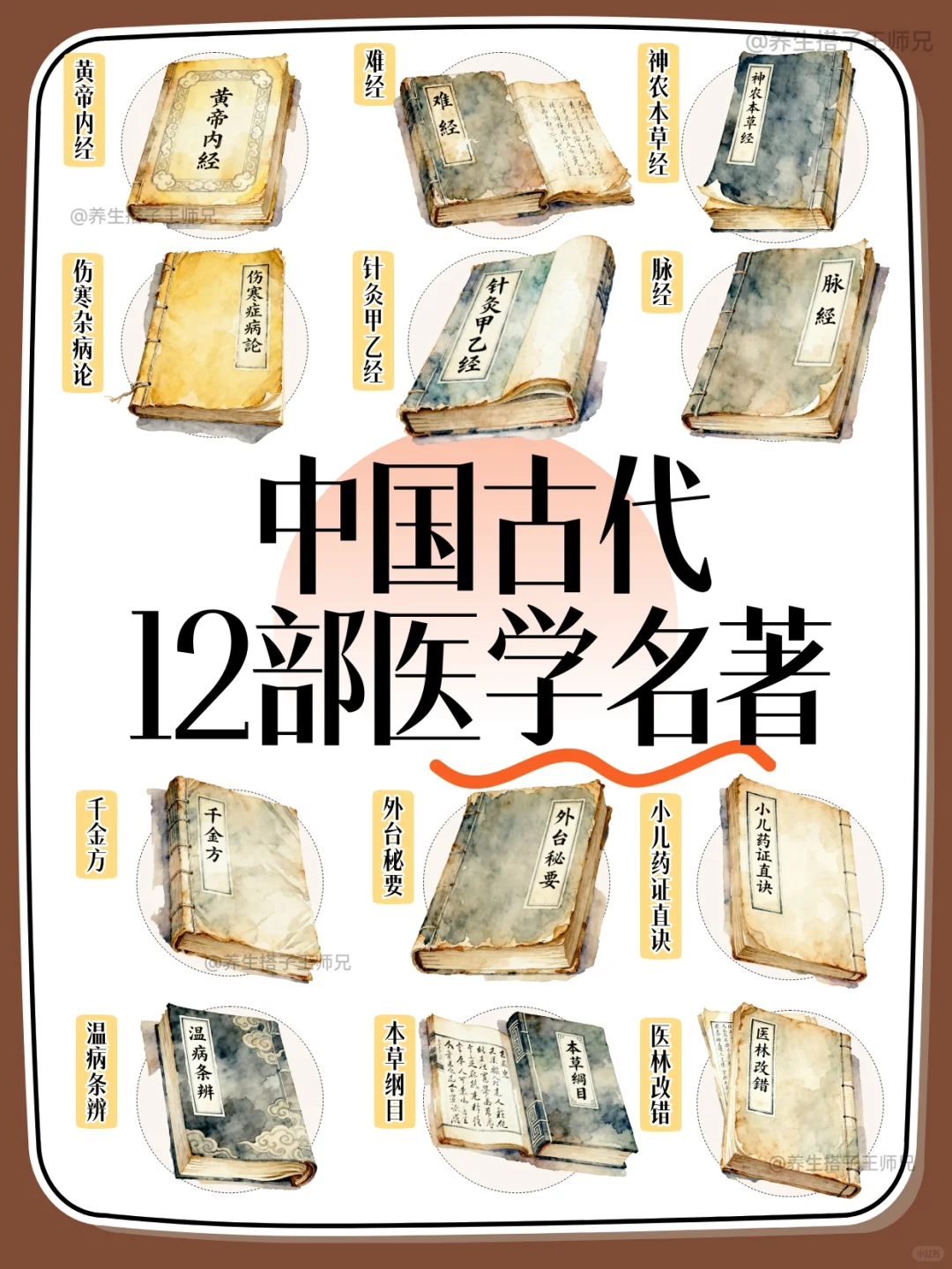中国古代医学的瑰宝：12部必知中yi名著✅