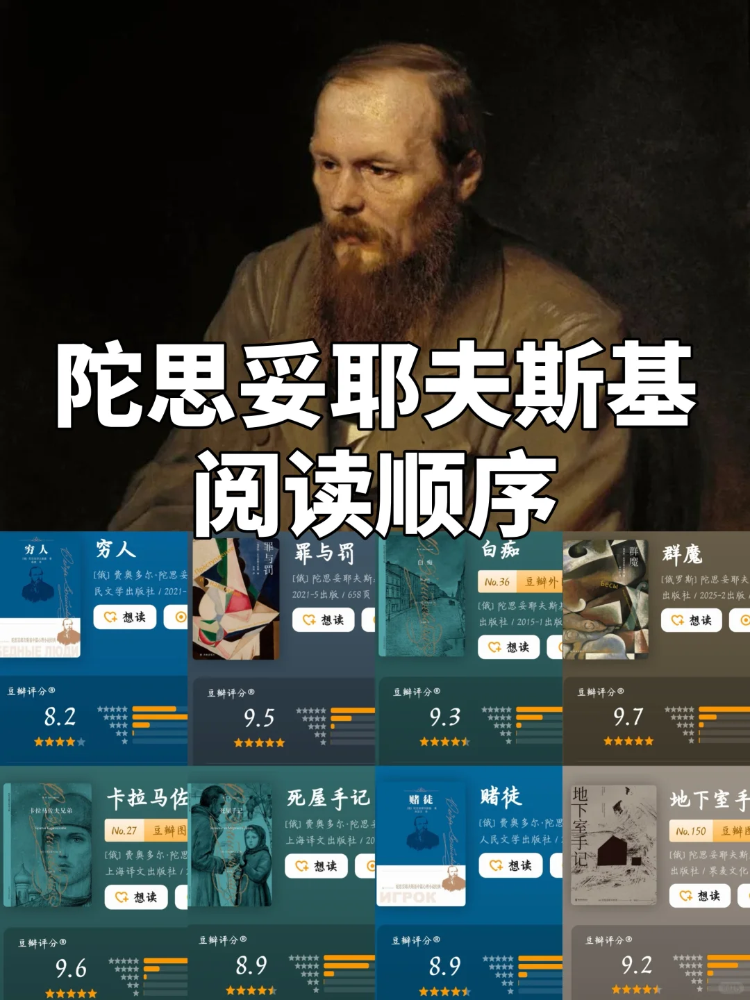 陀思妥耶夫斯基入坑指南，别再乱读了！📚