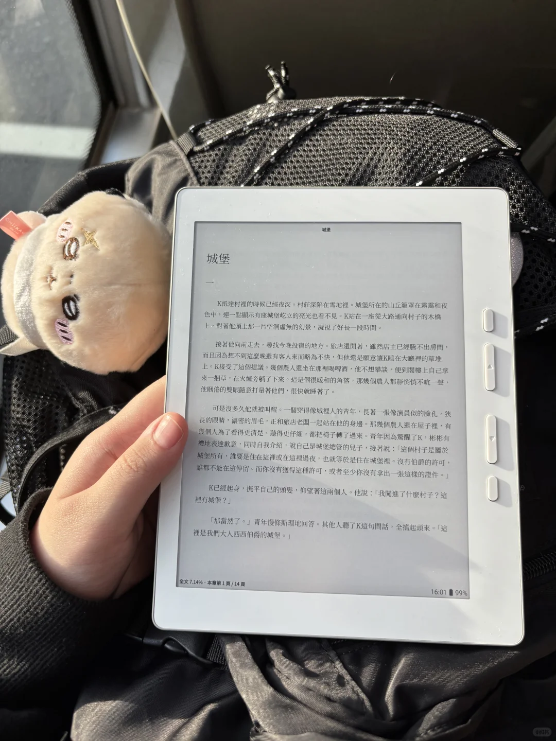 炫耀新買的閱讀器