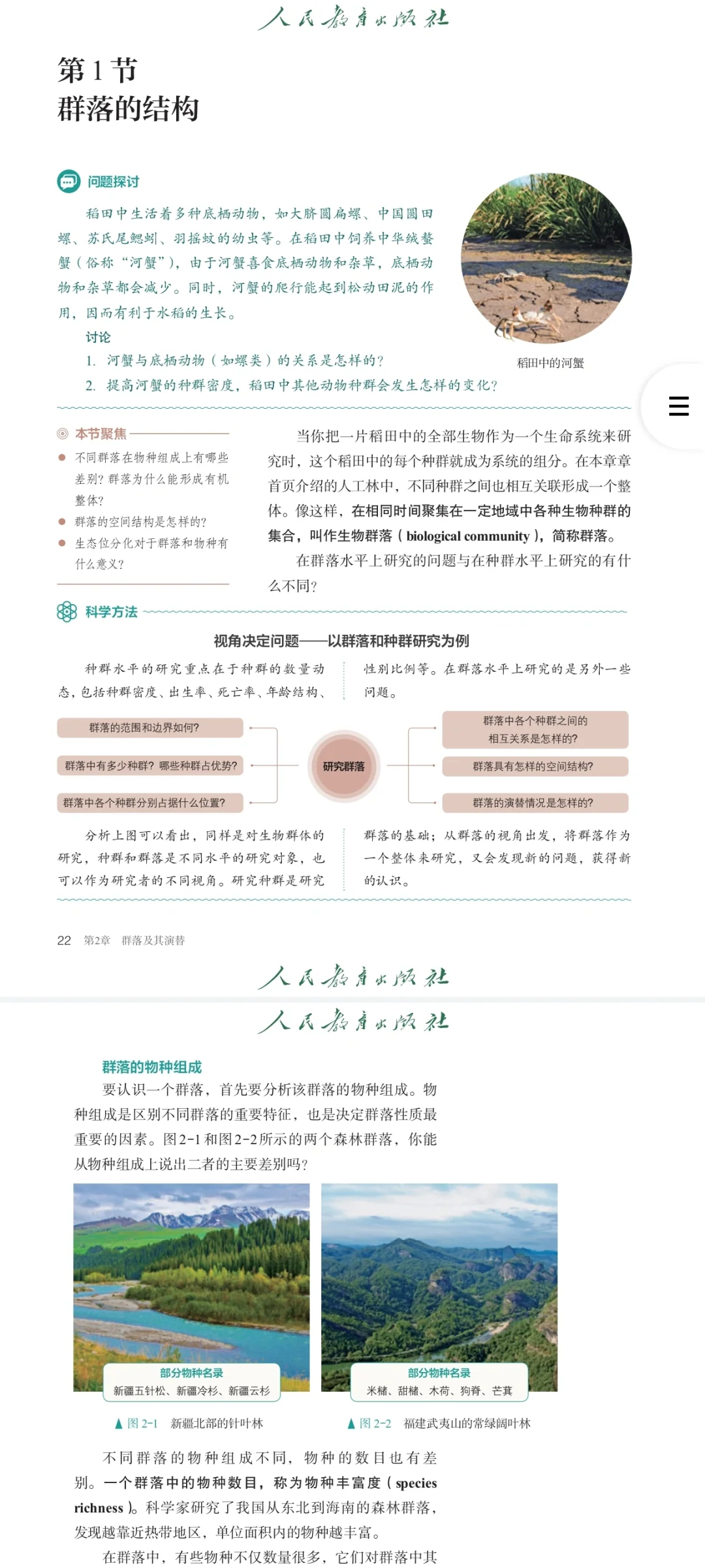 最新人教版高中生物电子课本