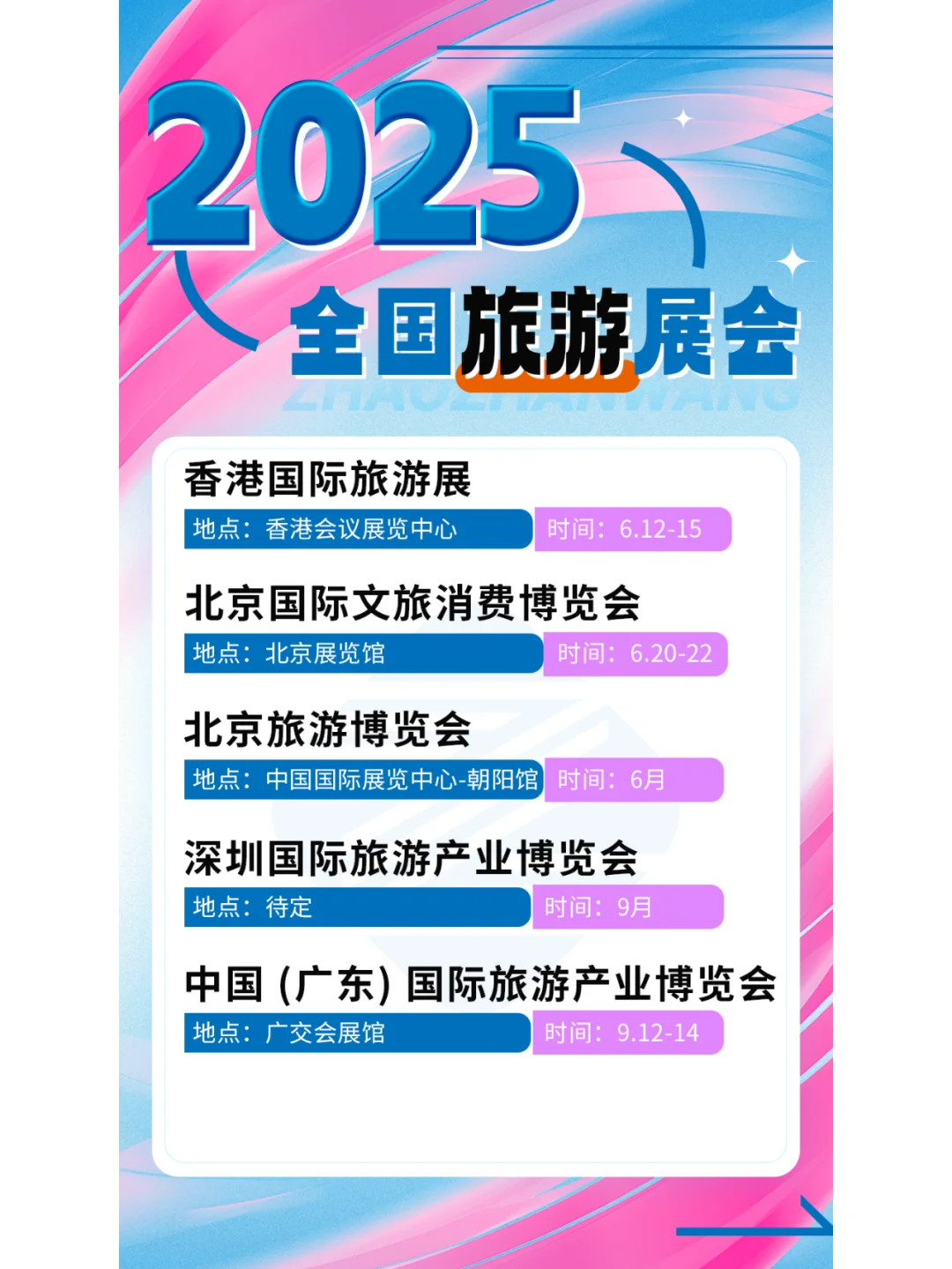 2025全国旅游展会有哪些？