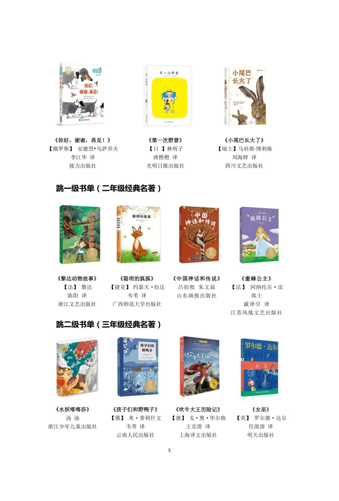 ❗清华附小力荐的120本书， 读完脱胎换骨