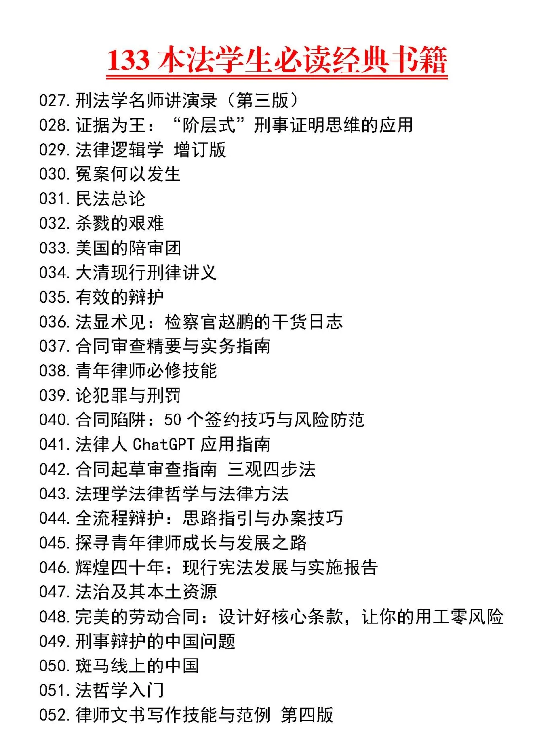 法学生必读|经典著作合集