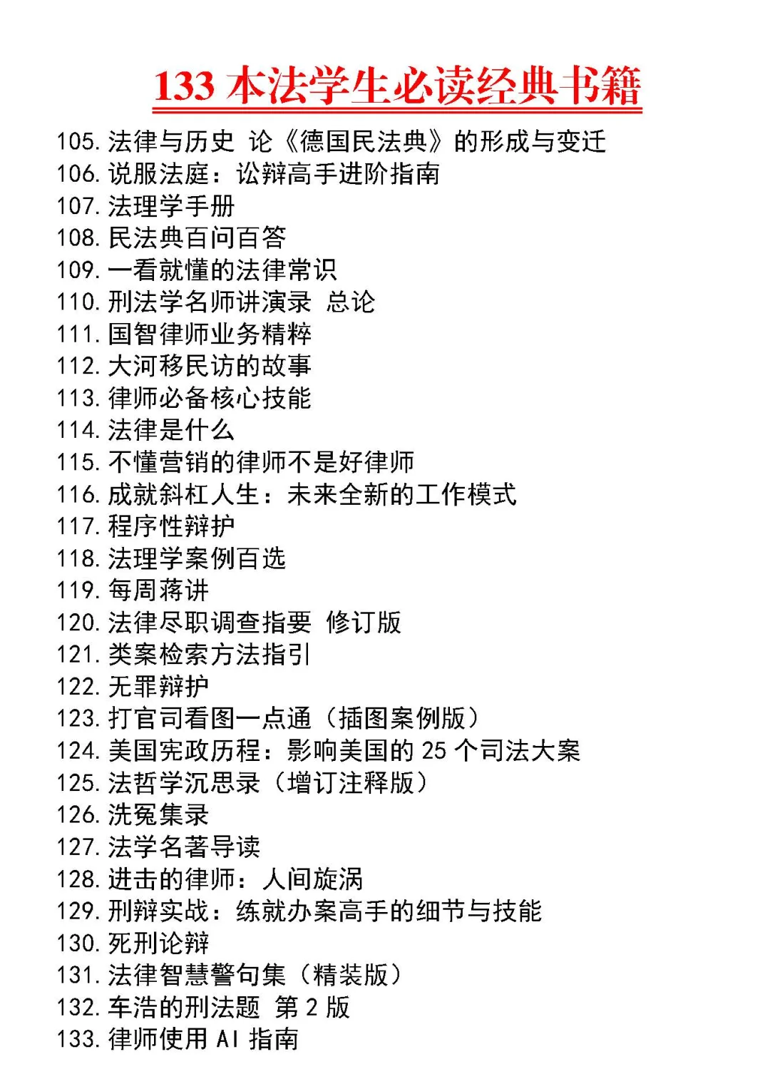 法学生必读|经典著作合集