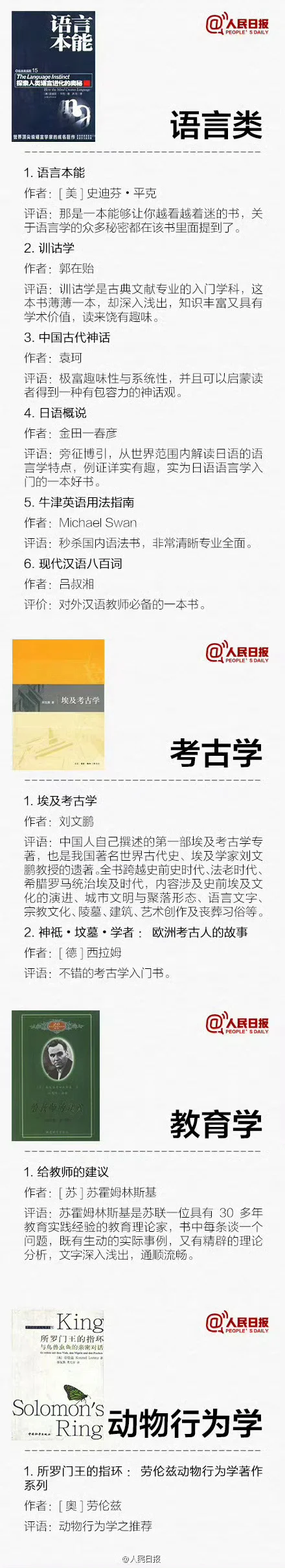 真不愧是人民日报推荐的书单