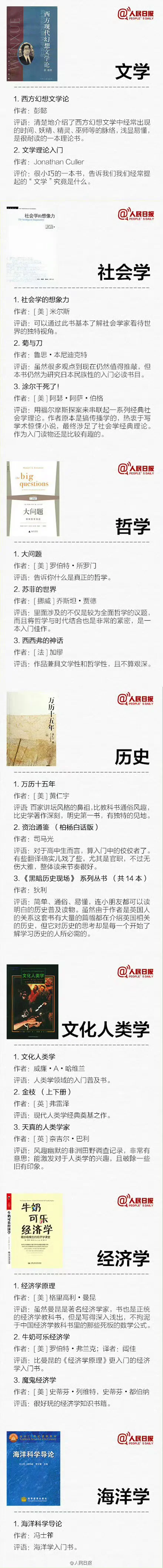真不愧是人民日报推荐的书单