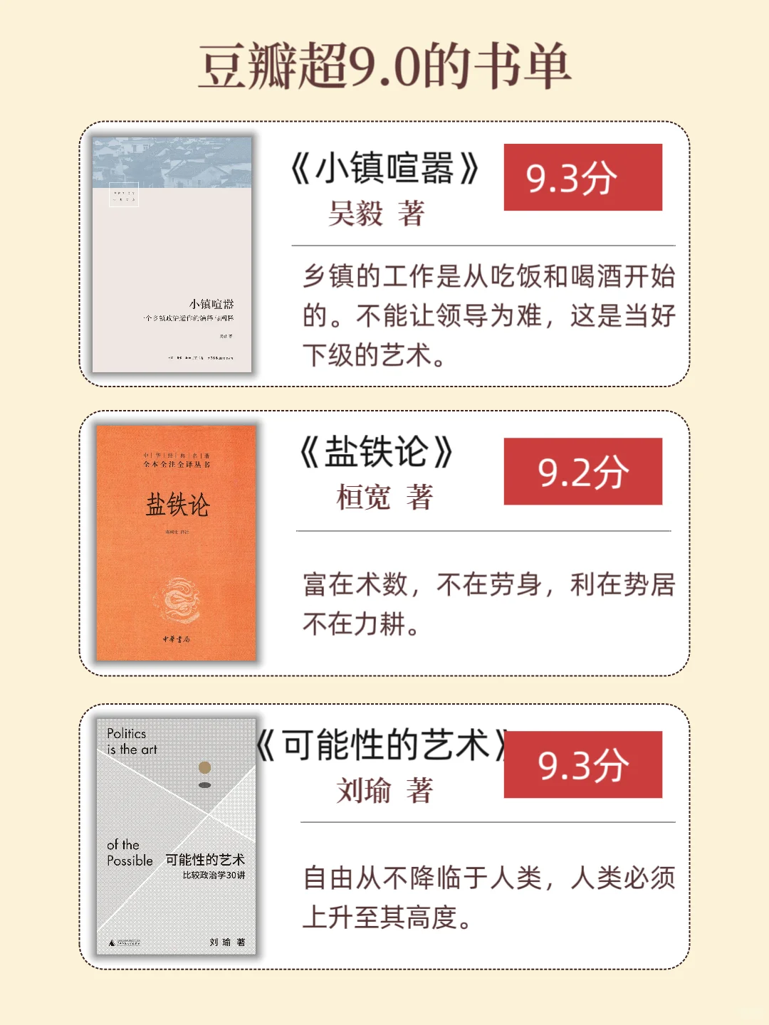 豆瓣超9.0的书单，你读过几本？
