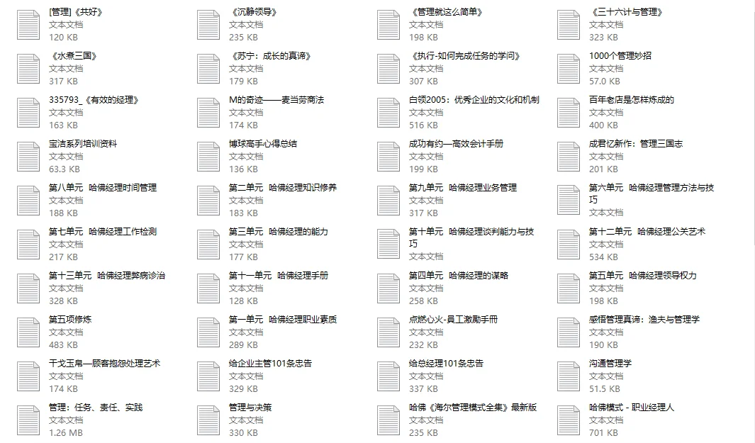 经典管理类电子书（共69本）