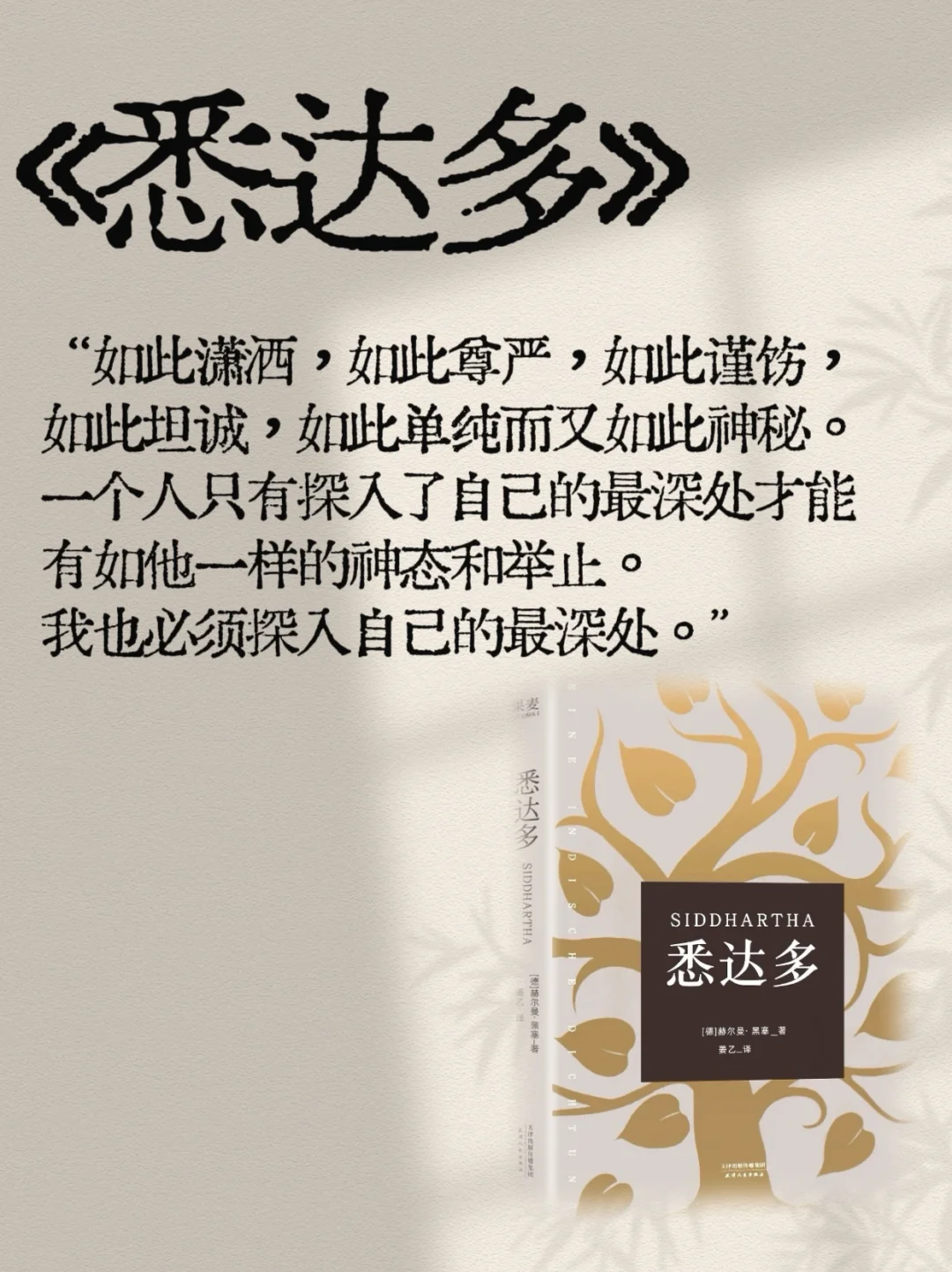 豆瓣9.3分《悉达多》|读完人生通透了