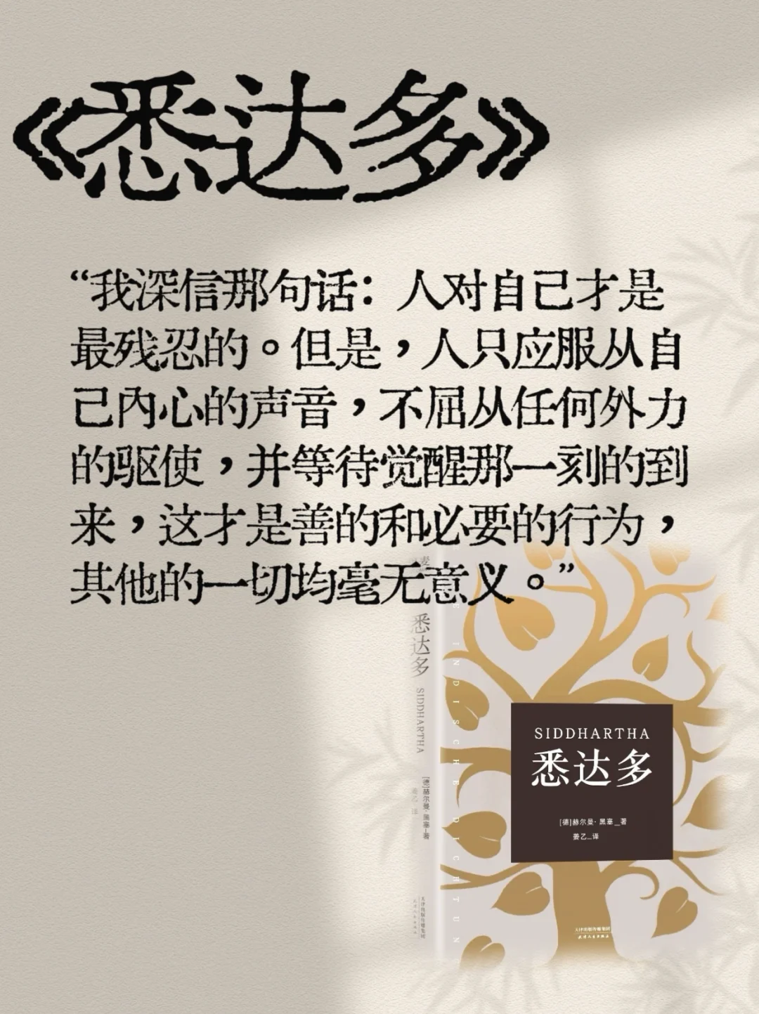 豆瓣9.3分《悉达多》|读完人生通透了