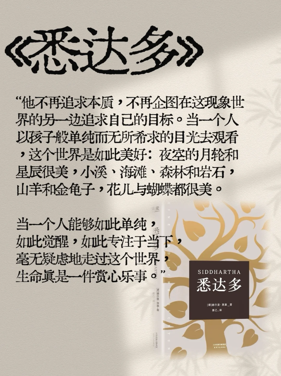 豆瓣9.3分《悉达多》|读完人生通透了