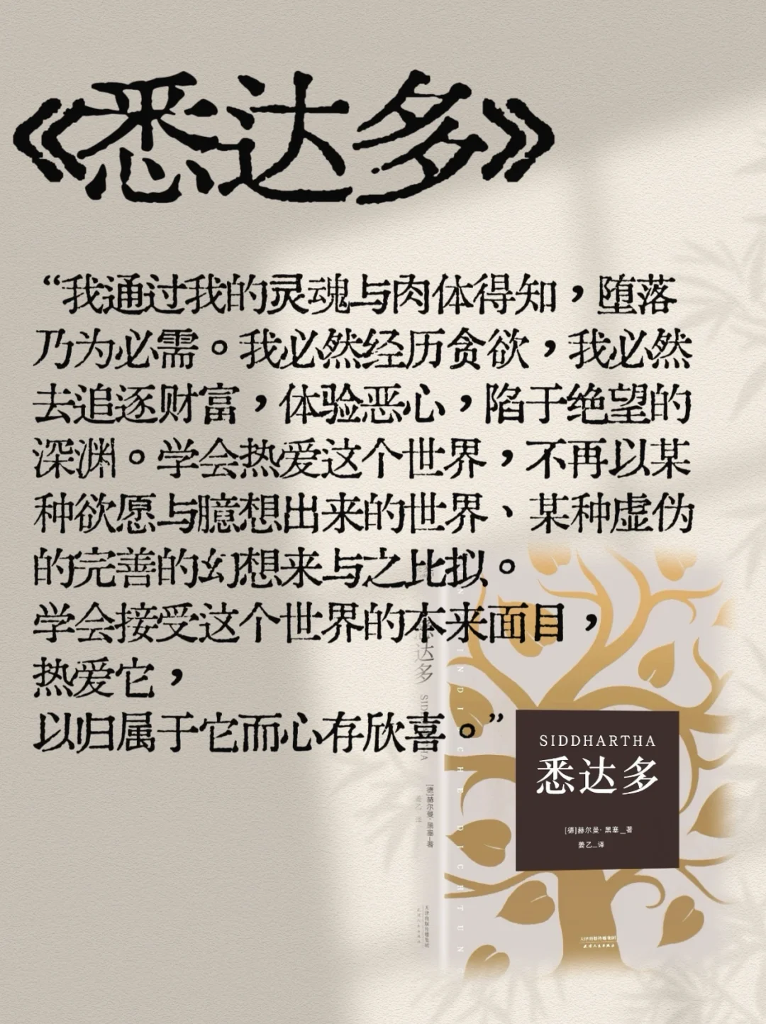 豆瓣9.3分《悉达多》|读完人生通透了
