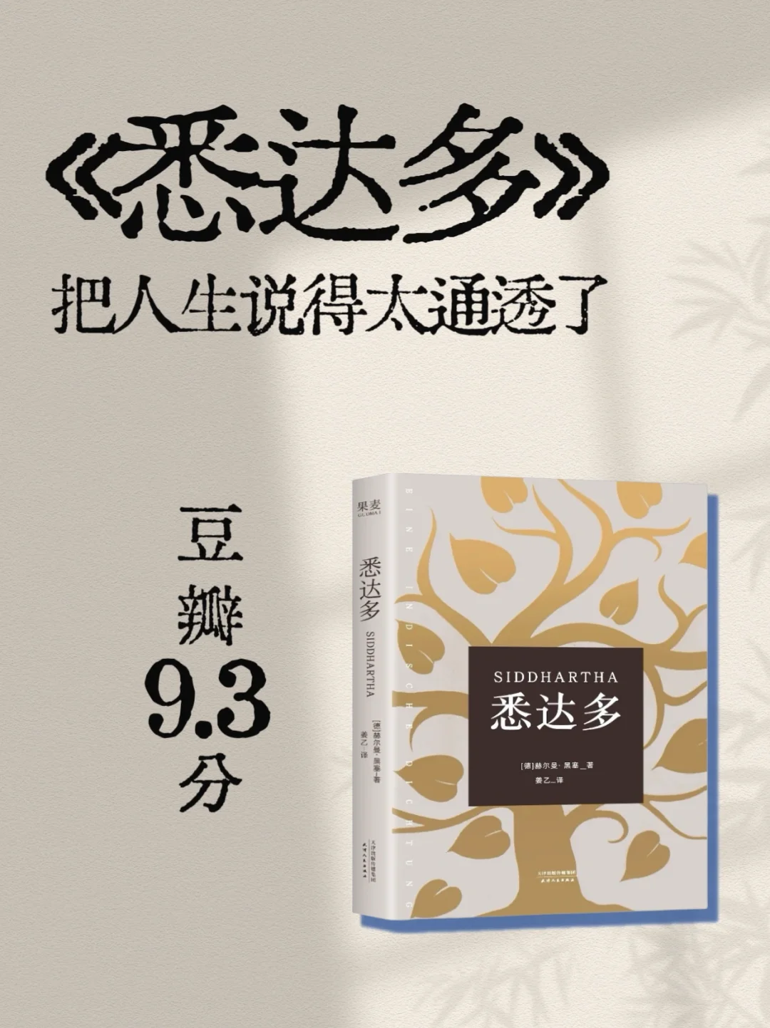 豆瓣9.3分《悉达多》|读完人生通透了