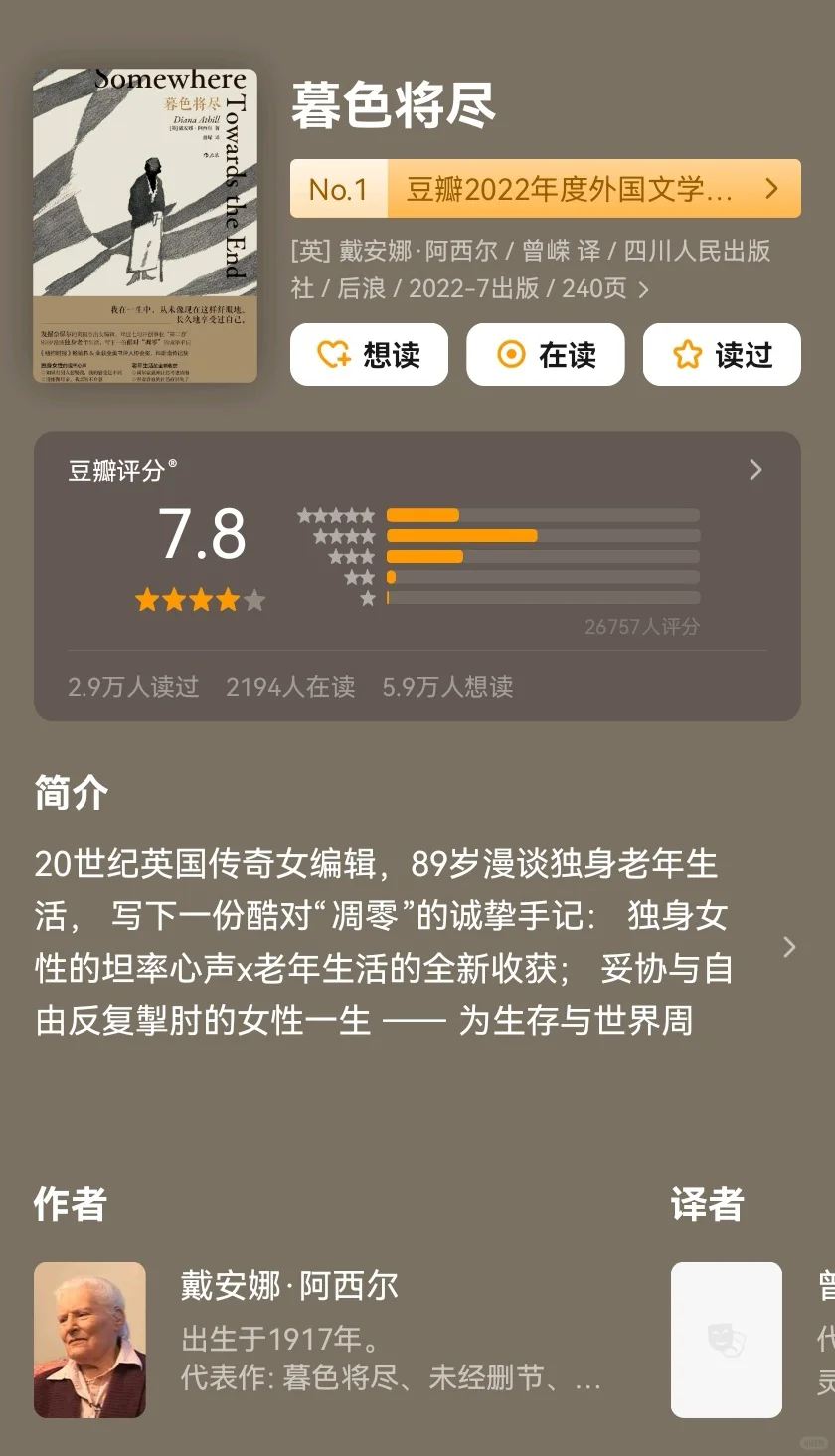近期书单 豆瓣年度书单+超小众领域